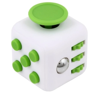Antistresová kostka Fidget Cube bílozelená