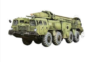 Vojenské auto s raketou stavebnice 7 x 2.5 cm