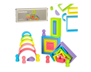 Duhové montessori vzdělávací dřevěné bloky