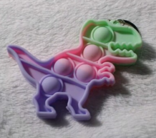 Pop It klíčenka Rainbow T-Rex
