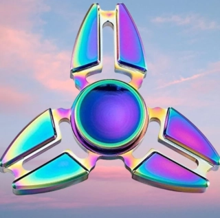 Kovový spinner duhový Crab