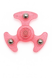 Fidget Spinner Ufo Glitter, průhledný růžový