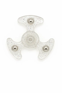 Fidget Spinner Ufo Glitter, průhledný čirý