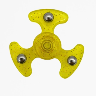 Fidget Spinner Ufo Glitter, průhledný žlutý