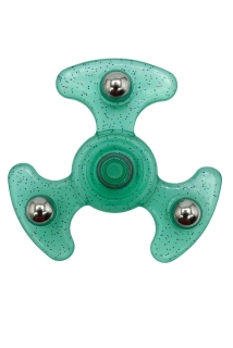 Fidget Spinner Ufo Glitter, průhledný zelený