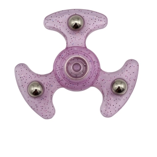 Fidget Spinner Ufo Glitter, průhledný fialový