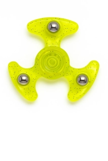 Fidget Spinner Ufo Glitter, průhledný světle zelený