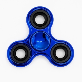 Fidget Spinner, metalický modrý