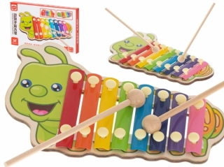 Xylofon, Dětský cimbál housenka 