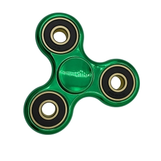 Fidget Spinner, 4ložiskový metalický zelený