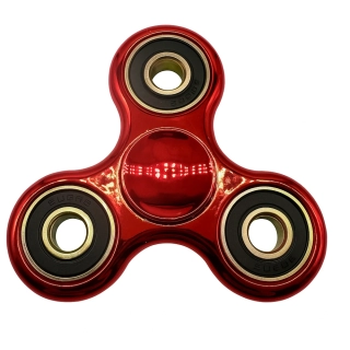 Fidget Spinner, 4ložiskový metalický červený