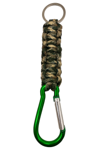 Klíčenka skarabinou paracordem - Coyote Brown