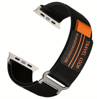 Černý nylonový pásek k hodinkám Iwatch