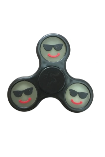 Antistresový Fidget Spinner Emoji černý -  brýle