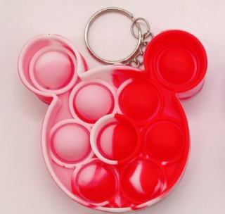 Pop It klíčenka Mickey červený