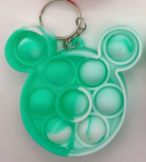 Pop It klíčenka Mickey zelený