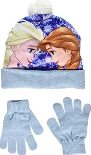 Frozen Disney, Sada čepice a rukavice, modrá