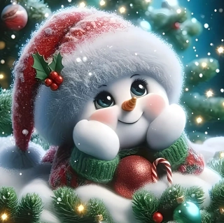 5D diamantové malování, Vánoční dekorace, 20x20 cm