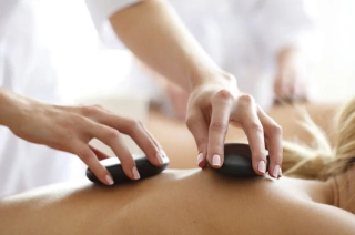 Hot Stone, Masážní kameny z čedičového dřeva, 6ks