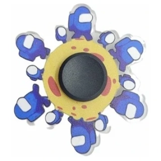 Fidget Spinner 6tiramenný animovaný Among modrý