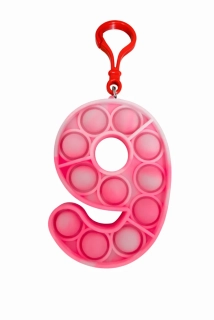 Pop It klíčenka číslo 9
